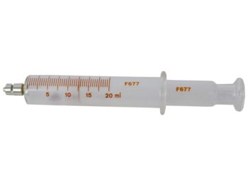 Trovec 20ml Matched Numbered Metal Luer Lock Empty Glass Syringe with 1ml graduation for Transformer Oil Sampling/DGA.