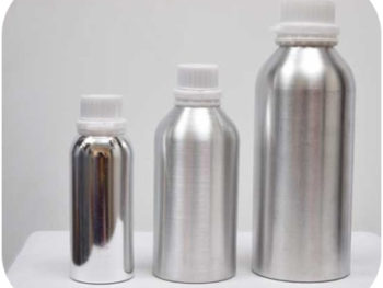 Aluminium Bottle: 250ml, 500ml, 1000ml & 2.5 Litre With Dome Shape Inner & Outer Cap